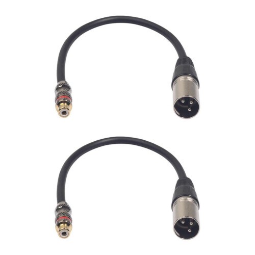 2x kabel XLR samec-samec, adaptér XLR-převodník, měnič audio patch kabelů - 30 cm