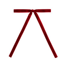 24 rote Samt-Weihnachtsschleifen (3/8 Zoll) für Baum, Kranz, Geschenk, Heimdekoration, für den Innen- und Außenbereich