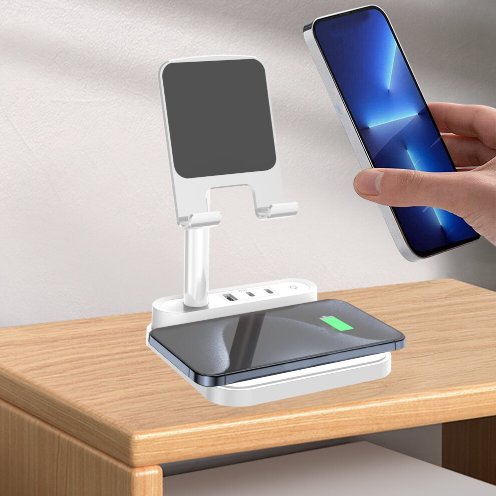 15W Wireless Charger With Night 360 Degree Rotating Folding Suitabled For Tablet Mobile Phone Holders, Wireless Charger On Clearance Light 9395123816371
