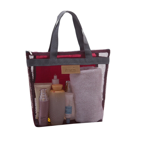 Φορητή τσάντα ντους Walbest mesh Caddy Quick Dry Κρεμαστή τουαλέτα Organizer μπάνιου, τσάντα 1