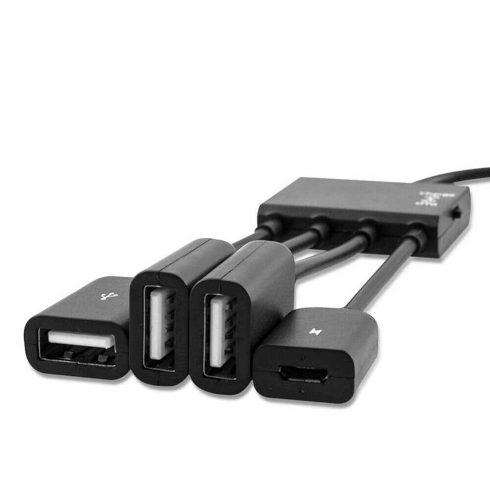 Micro Usb Charging Otg Hub Splitter Cable For Smart Phone Android Tablet 4 In 1 9395123816234