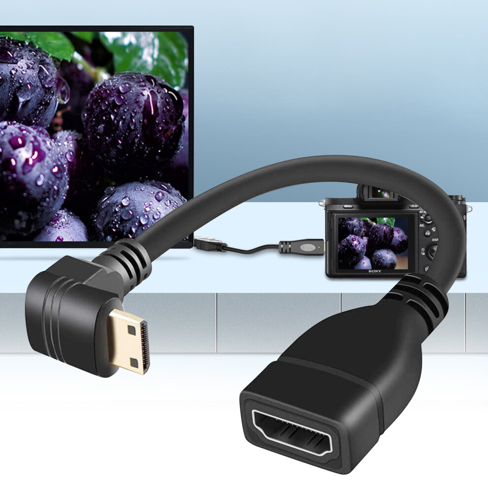 Susuchens Compatible With-Compatible Extension Cable 20Cm 90-Degree Right Angle Type Pvc Male To Female Adapter Cord For Tv 9395123816630