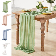 Jacenvly Neue Wanddeko im Ausverkauf: Chiffon-Tischläufer für Hochzeiten, Bankette und Partys, Wohnzimmerdeko, Partyzubehör, rosa Geschenke