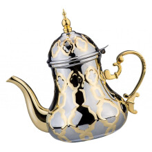 Mornei Arabic Coffee Pot Turkish Kettle Stainless Steel for Gas Cold Water Kettle Silvery