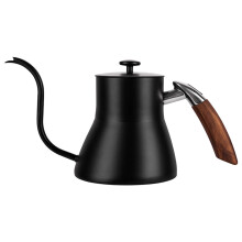 Bouilloire à café filtre Mosiee 800 ml, col de cygne, acier inoxydable, poignée en bois