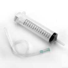 Jeringa de plástico reutilizable de 150 ml, grande, para medir en hidroponía + tubo práctico