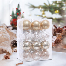Tot 65% korting op Karymi transparante PET-bal van 8 cm, kleurrijke kerstboomversiering, decoratieve hangballen - geschikt voor kerstcadeaus