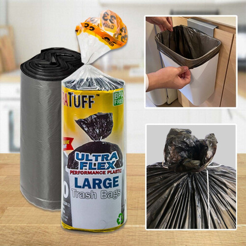 2Rolls Ultra Flex Heavy Duty Σακούλα Απορριμμάτων 33 Γαλονιών Σακούλα Απορριμμάτων 120 Τεμαχίων 1