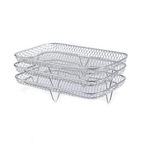 Jacenvly 304 Stainless Steel 3-Tier Stackable Drying Rack with Clips, compatible with home dehydration needs, Elevated Corners, Fall Decor Clearance 2