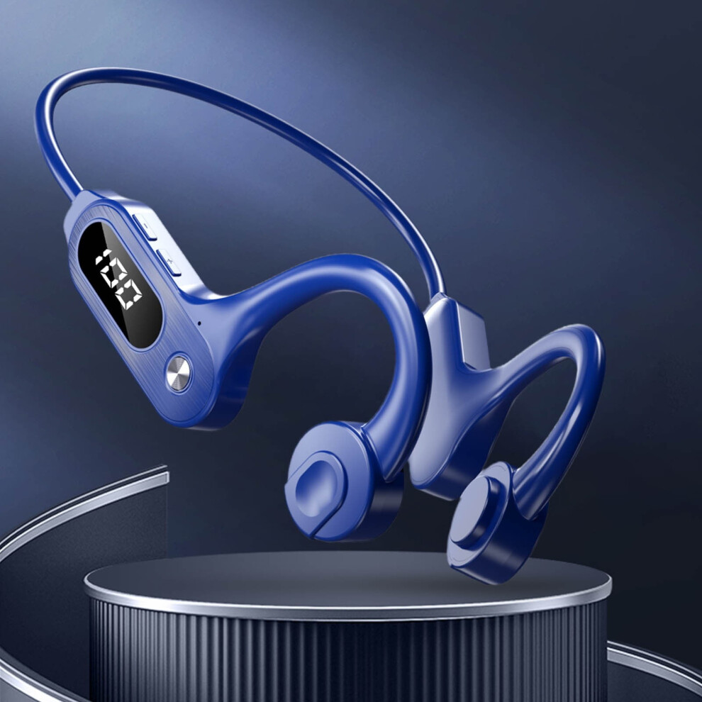 Avtoify Open Ear Headphones, Tooth 5.3 Wireless Ear Hook, Air-Conduction Headset With Mic For Running, Driving, Compatible With Ios/Android, Blue 9395123910116