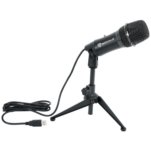 Microfono a condensatore USB Rockville Z-STREAM per computer, YouTube, Zoom e podcasting. 2
