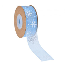 Sneeuwvlokkenlint, 10 meter, geschikt voor het inpakken van kerstcadeaus, huisdecoratie, zelfgemaakte kransen, feestbloemen, decoratie binnenshuis,