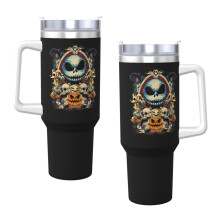 The Nightmare 40Oz Tumbler med håndtag og sugerørslåg Isoleret kop Rustfrit stål Vandflaske Rejsekrus Kopholder Brug Gaver