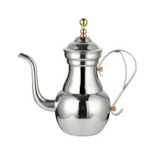 1100ML Stainless Steel Long Spout Coffee Pot with Handle Filter Net