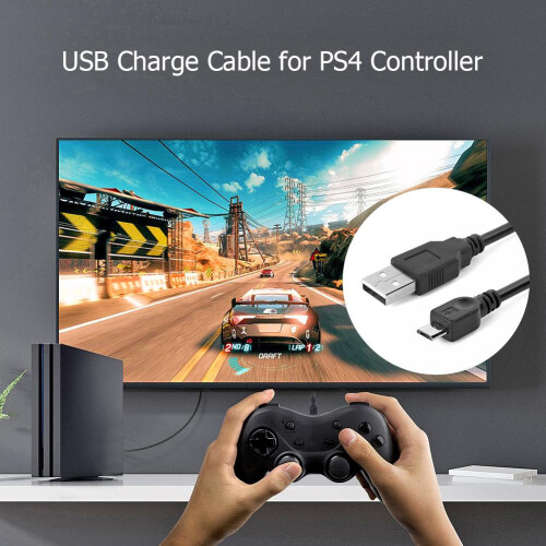 jixopn 3m Micro USB Charger Cable for PS PS4 Wireless Controller 2