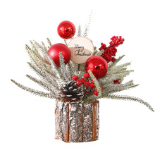 Mother's Day Gift Ideas Clearance! Zeceouar Newest Mini Artificial Prelit Christmas Trees with Lights, Indoor Xmas Decor w/ Berry & Pinecone