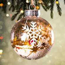 Weihnachtsabverkauf! Transparente Schneeflockenkugeln von Avtoify, weihnachtliche Hängedekorationen & Foto-Requisiten