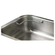 Magnetische vaatdoekhouder voor in de gootsteen, Deens design, gemaakt in Denemarken (sterke magneten voor Corian/granieten gootsteen, grijs flexibel