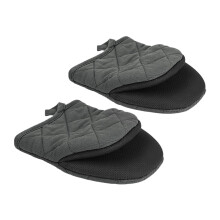 Poaug Ovenwanten, 1 paar grijze siliconen geïsoleerde handschoenen voor koken, grillen en gebruik in de magnetron, geschikt voor de oven