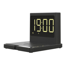 3NI1Clock15W Γρήγορος ασύρματος φορτιστής νυχτερινού φωτός Πολυλειτουργικός