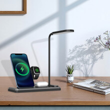Opruiming! Slimme apparaten 15W 4-in-1 draadloze oplader voor mobiele telefoon, horloge, headset, dubbele mobiele telefoon, lamp, opvouwbaar met