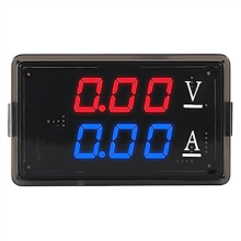DC0-100V 10A LED Digital Voltmeter Ammeter Car Motocycles Voltage Current Meter Detectors Tester Easy to Use,Red+Blue