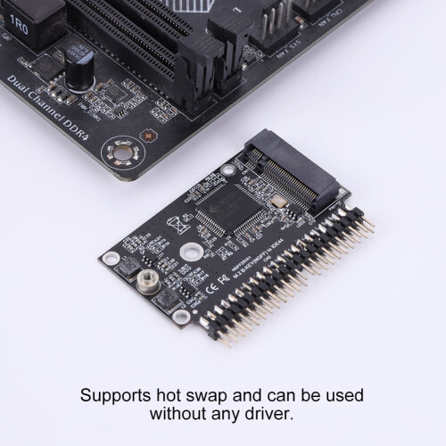 jixopn M.2NGFF SATA SSD σε IDE 2.5 ιντσών Προσαρμογέας 44 ακίδων Μετατροπέας προσαρμογέα M.2IDE 1