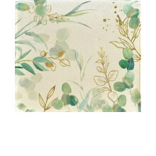 XunRui Stretch-Tischdecke, Tischläufer mit Grünmuster für Frühling/Sommer, 13 x 72