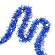 Multicolor Christmas Tinsel Garland - Glitter Metallic Xmas Tree Twist Decor for Holiday, Wedding, Party, Indoor & Outdoor Use