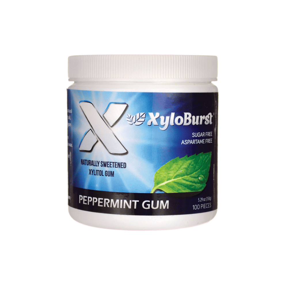 XyloBurst Xylitol Gum - Peppermint 100 Pieces