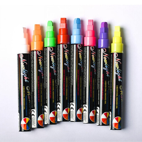 Wrea Neon Liquid Chal Marker, 8 Farben 1