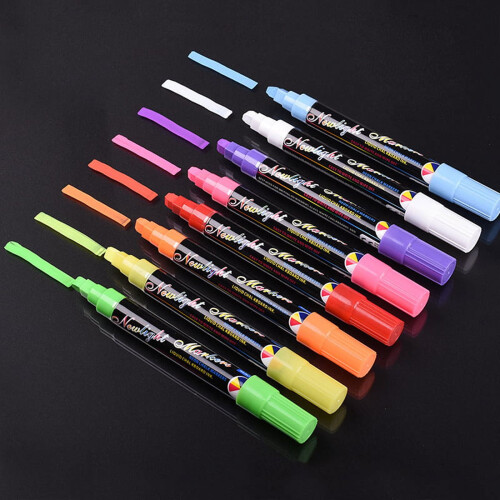 Wrea Neon Liquid Chal Marker, 8 Farben 2