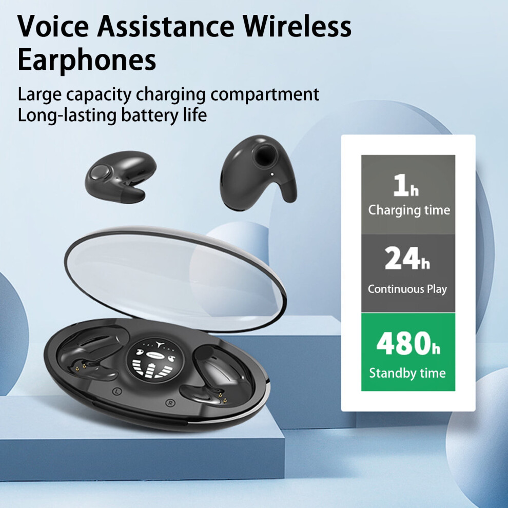 Susuchens Bluetooth-Compatible Earphones Intelligent Noise Reduction Waterproof Music Wireless Earbuds Phone Accessory Apricot 9395123131757