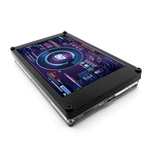 jixopnΘήκη υπολογιστή IPS 3,5 ιντσών Οθόνη CPU GPU RAM HDD DIY Δευτερεύουσα οθόνη Φορητή 328x480 2