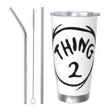 Dr. Seuss drinkbeker van 590 ml, vacuümgeïsoleerde koffiemok van roestvrij staal voor op reis, koffiemok met deksel, thermische beker voor