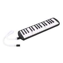32 Key Piano Style Melodica for Beginners with Bag and Mouthpiece, Lightweight Black Design