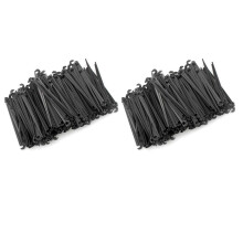 Soportes para riego por goteo, tubos de 1/4 de pulgada, manguera para huertos, flores y hierbas, color negro, paquete de 400 unidades.
