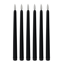 Czarne świece stożkowe bezpłomieniowe – 11 cali (około 27,9 cm)
