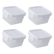 4er-Pack Mini-Boxen für Brot, Babynahrung und Gemüse, ideal zum Verschließen von Schubladen.