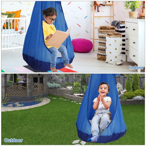 Παιδικό κάθισμα αιώρας Toorise Kids Pod Swing Seat, πτυσσόμενη κρεμαστή καρέκλα αιώρας για 2