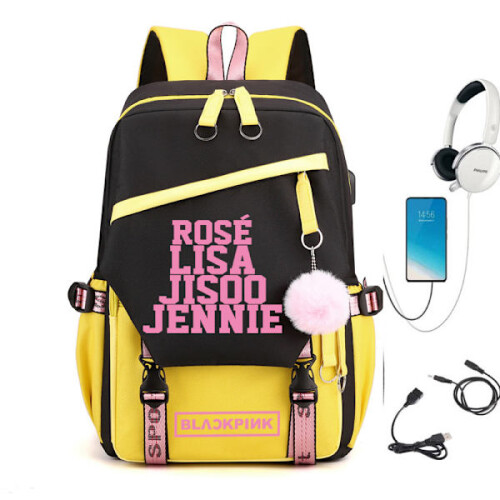 BLACKPINK Rucksack Schultasche Gelb4people