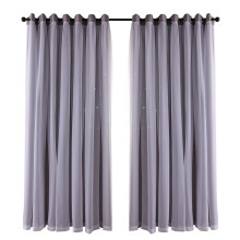 2 Panels Star Blackout Curtains 40x84 Grey, compatible with Girls Kids Baby Bedroom, Double Layer Star Cut Out for Window, Living Room Decor