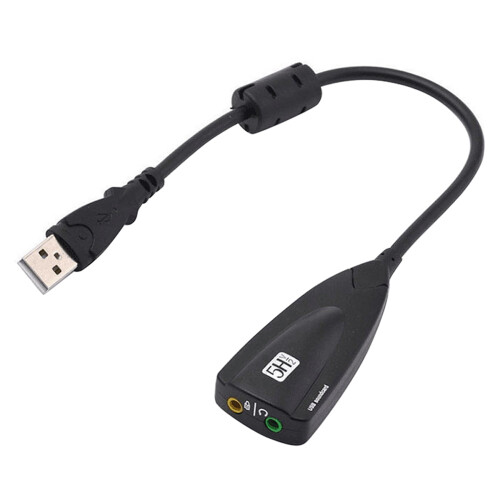 Εξωτερικός προσαρμογέας ήχου USB 2x7.1 καναλιών, κάρτα ήχου 3D, διακλαδωτής ήχου 3,5 1