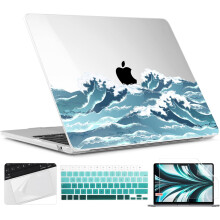 Για M2MacBook Air 13.6 ιντσών θήκη 2022A2681 με Touch ID, σκληρό κάλυμμα με προστατευτικό οθόνης &
