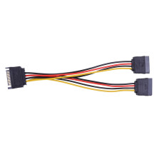 Adaptador de cable divisor de alimentación de 15 pines jixopn, puerto SATA, cable de extensión de alimentación a 2, adaptador de cable divisor