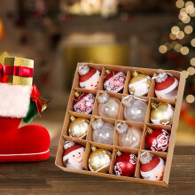 RnemiTe-amo Kerstbalornamenten, onbreekbaar, 6 cm grote hangende bal voor kerstboom en feestartikelen