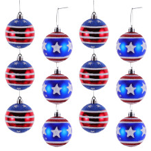 Eease12 stuks Independence Day Hangende Bal Decoratieve Bal Hanger Amerikaans Patriottisch Hangende Bal Ornament