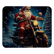 Coole muismat met kerstmanmotor, gepersonaliseerde muismat met premium textuur, antislip rubberen onderkant, kleine muismat, 21 x 24 cm