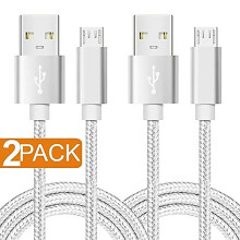 Cable de datos extendido de 2 metros para Android (2 unidades) para carga rápida de teléfonos móviles.