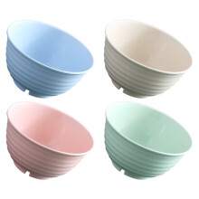 4 Pcs Wheat Straw Bowl Ramen Bowls Salad Bowl Bowls for Eating Big Bowls Rice Bowl Household Tableware Student